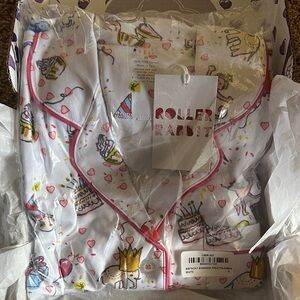 Roller Rabbit White Pajamas with Colorful Prints